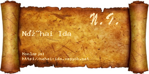 Néhai Ida névjegykártya